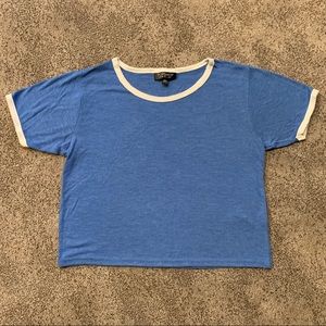 Topshop | Contrast Trim Crop Tee